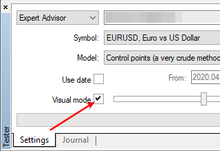 Backtest Visual mode