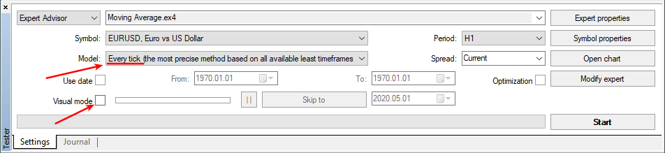 Backtest Every tick