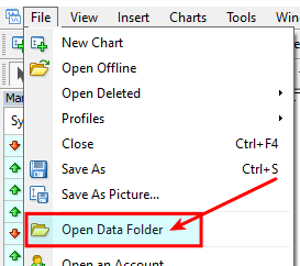 File/Open Data Folder