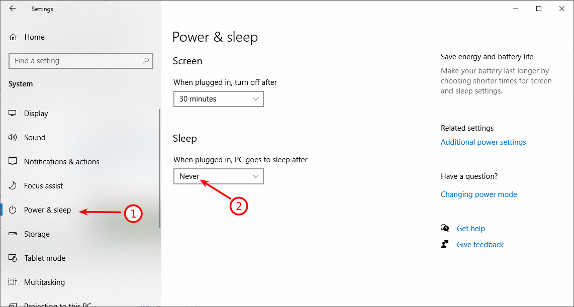 Windows Sleep