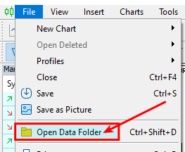 File/Open Data Folder